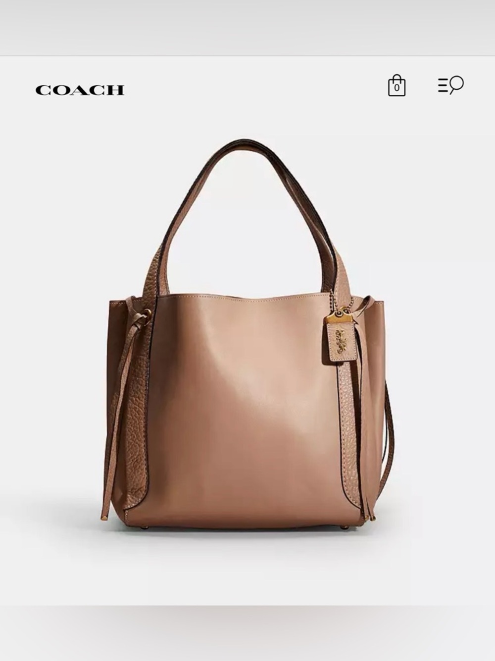 Coach Harmony Hobo Women’s Leather Bag Brass/ Stone